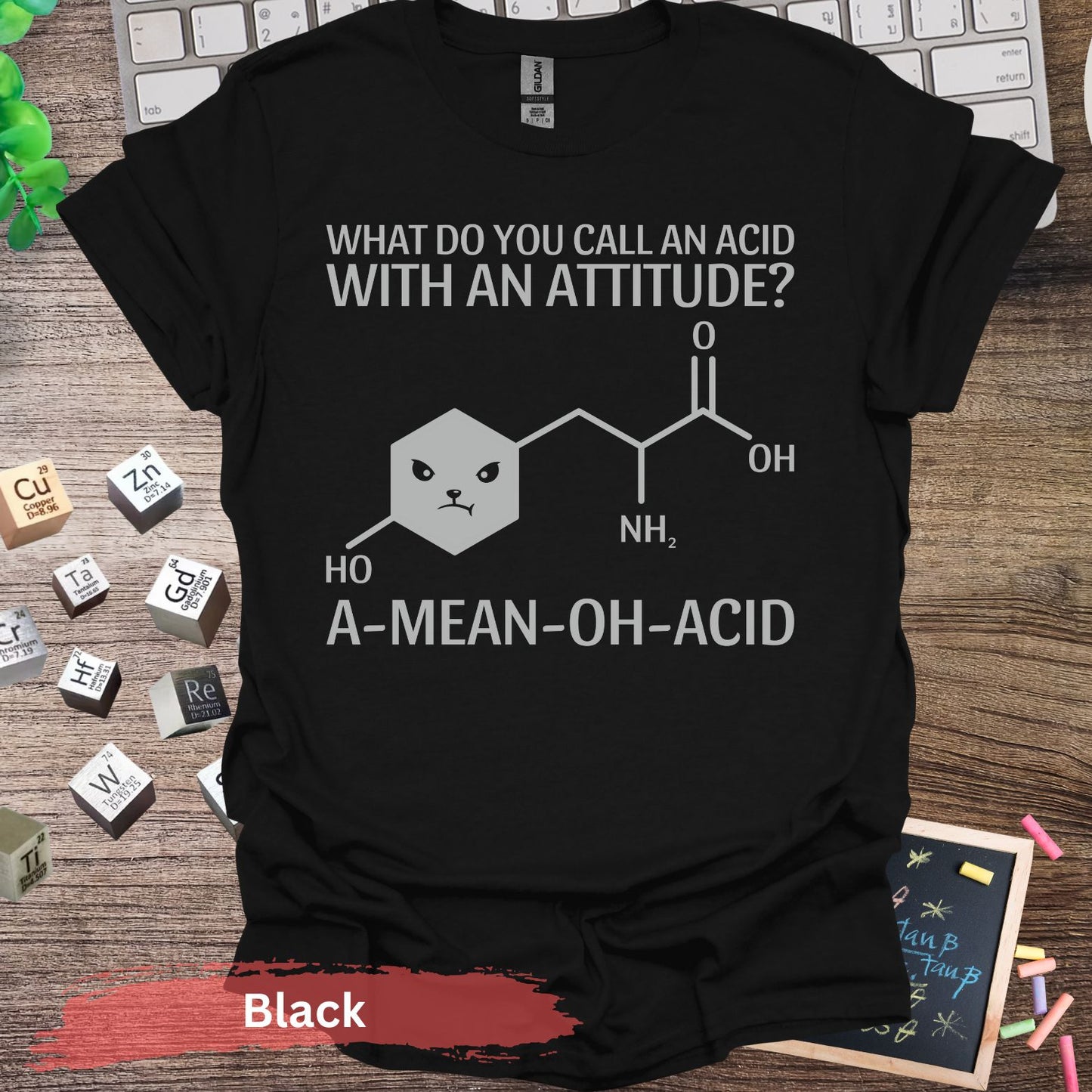 A-MEAN-OH-ACID T-Shirt - Black / S - Physical Item