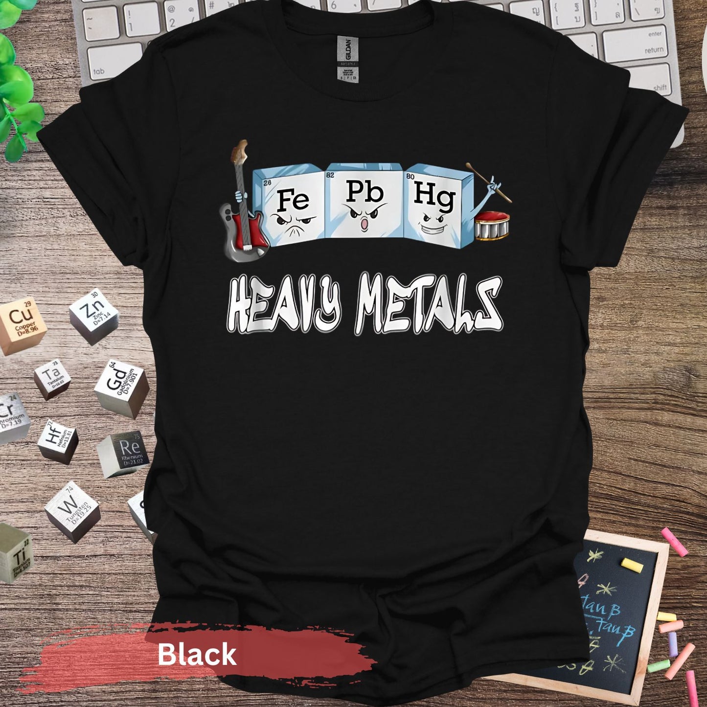 Heavy Metals Funny Science T-shirt - S / Black - Physical Item