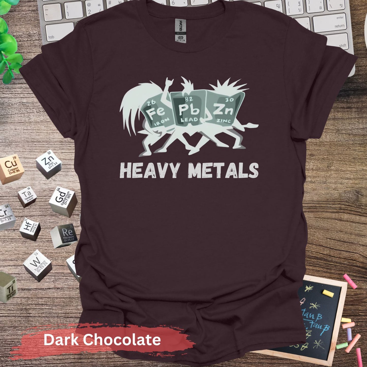 Heavy Metals Chemistry Rock Band T-shirt - Dark Chocolate / S - Physical Item