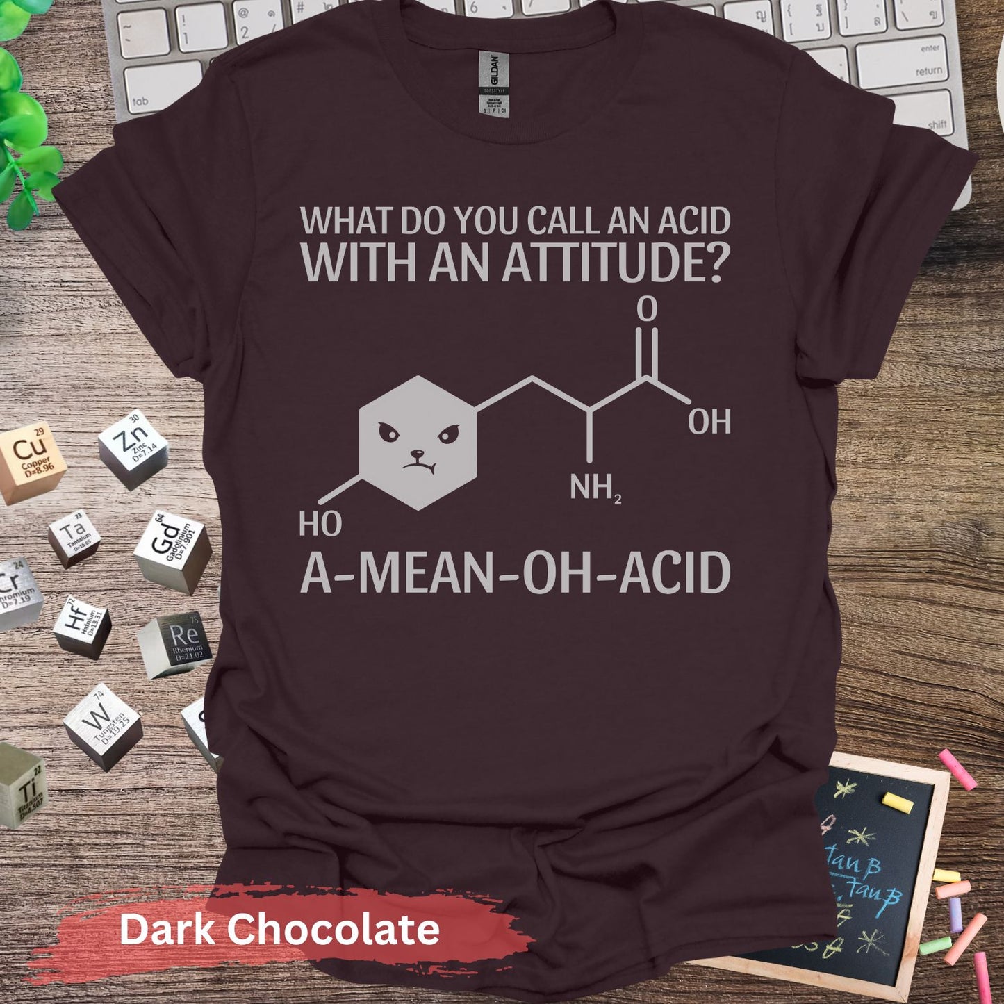 A-MEAN-OH-ACID T-Shirt - Dark Chocolate / S - Physical Item