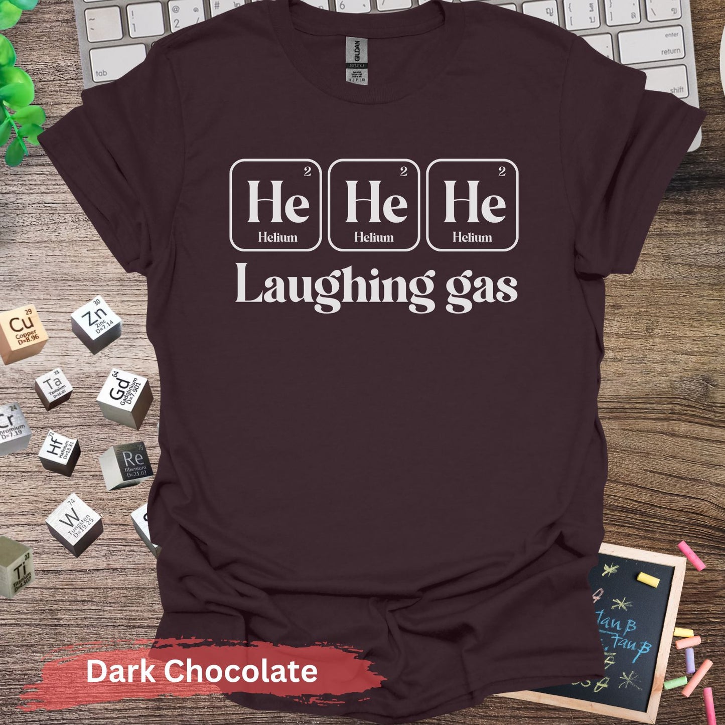 He Laughing Gas T-Shirt - Dark Chocolate / S - Physical Item