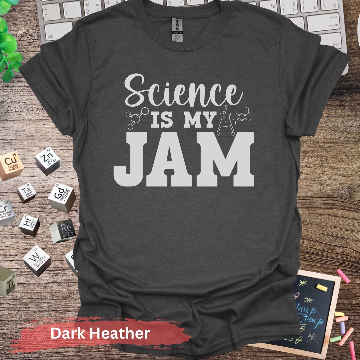 Science Is My Jam T-Shirt - Dark Heather / S - Physical Item