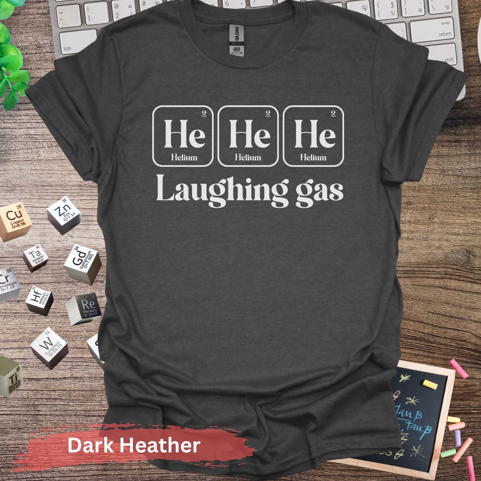 He Laughing Gas T-Shirt - Dark Heather / S - Physical Item