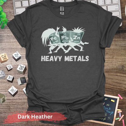 Heavy Metals Chemistry Rock Band T-shirt - Dark Heather / S - Physical Item