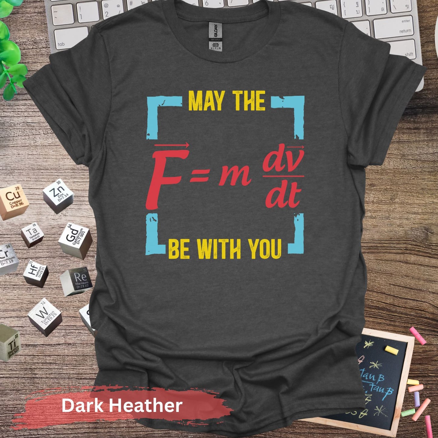 May the Force Be With You T-shirt - Dark Heather / S - Physical Item