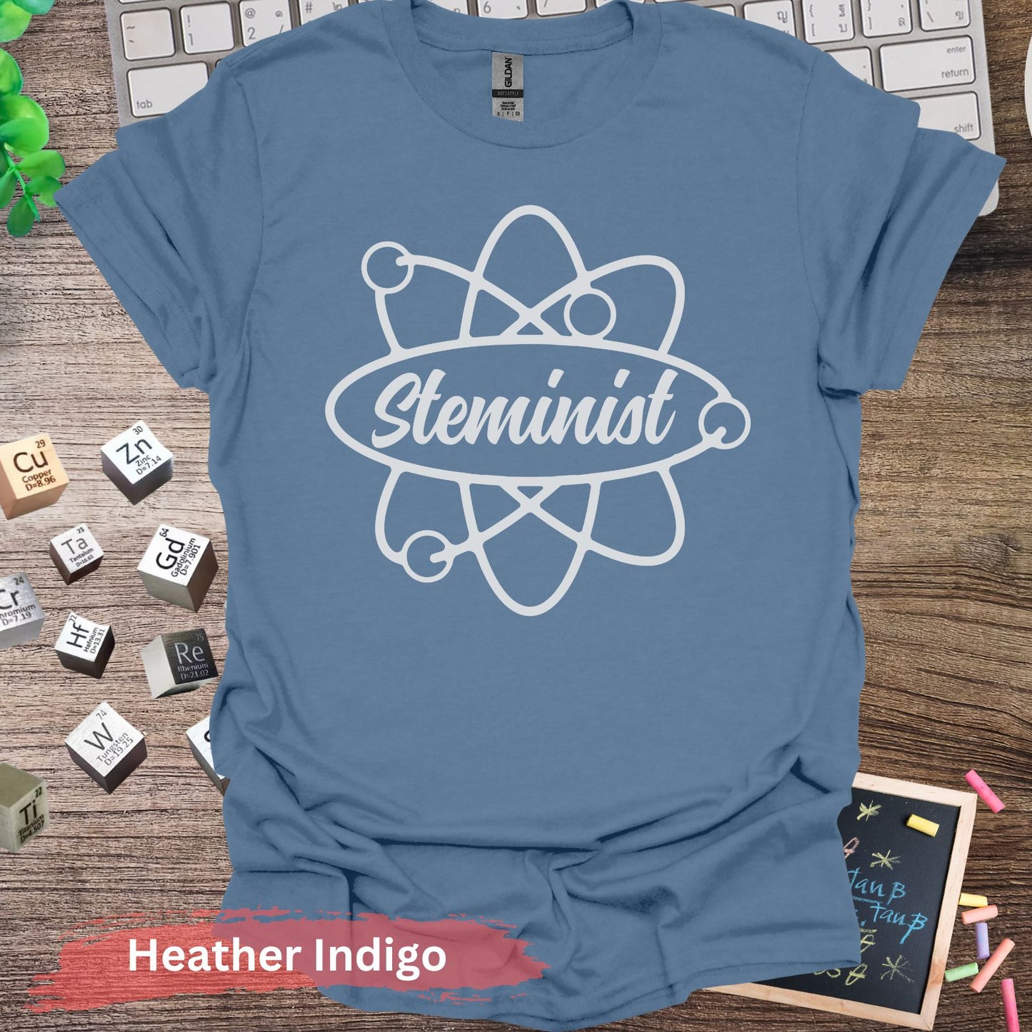 Steminist Science T-Shirt - Heather Indigo / S - Physical Item