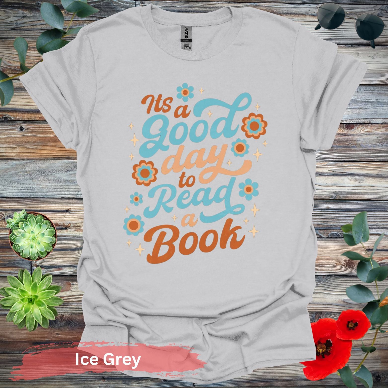 It’s a good day to read book T-shirt - S / Ice Grey - Physical Item