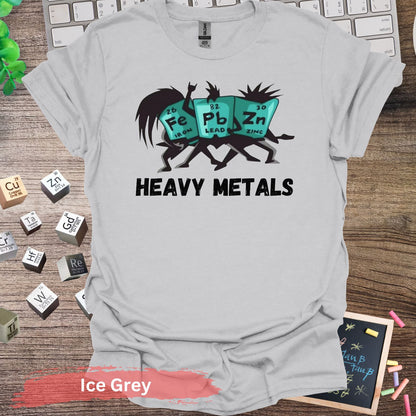 Heavy Metals Chemistry Rock Band T-shirt - Ice Grey / S - Physical Item