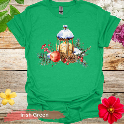 Pinecones and Apples T-Shirt - S / Irish Green - Physical Item