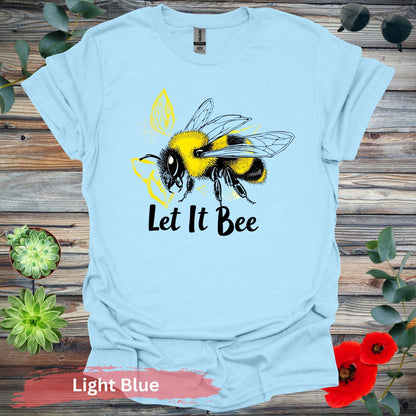 Let It Bee Graphic T-shirt - S / Light Blue - Physical Item