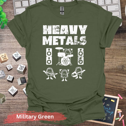 Heavy Metals Band Elements T-shirt - S / Military Green - Physical Item