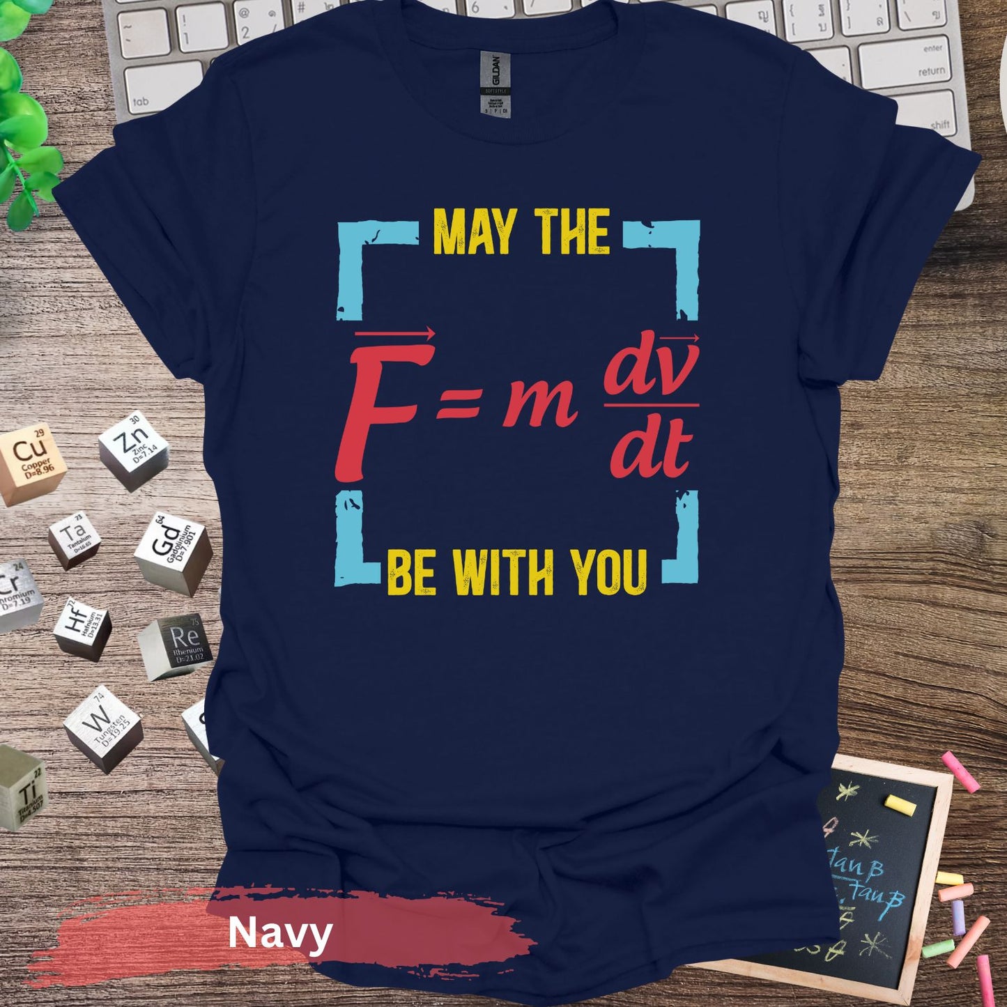 May the Force Be With You T-shirt - Navy / S - Physical Item