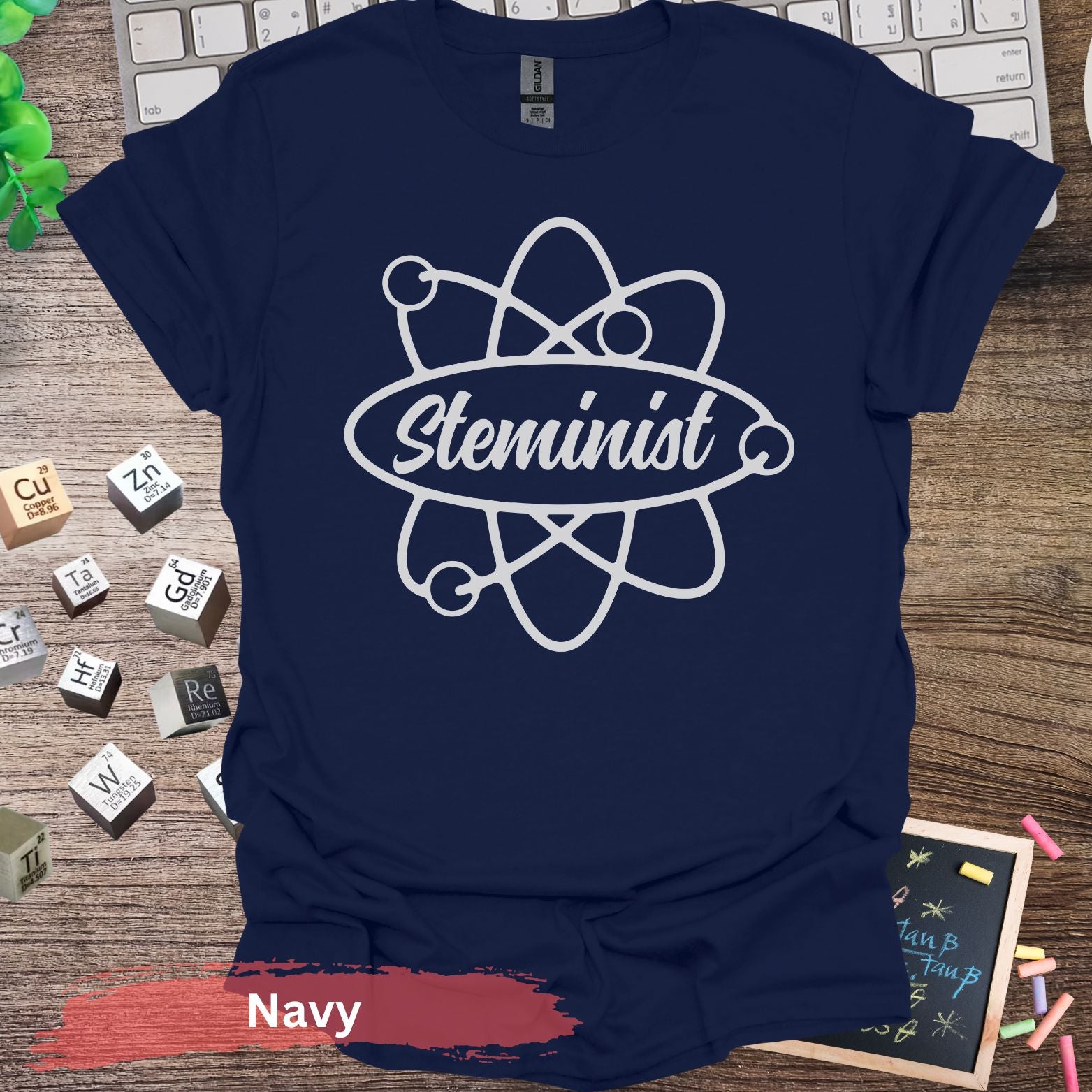 Steminist Science T-Shirt - Navy / S - Physical Item