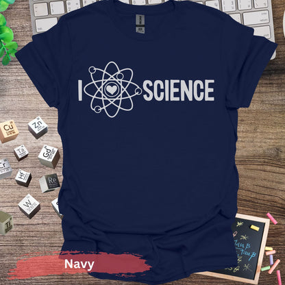 I Love Science T-Shirt - Navy / S - Physical Item