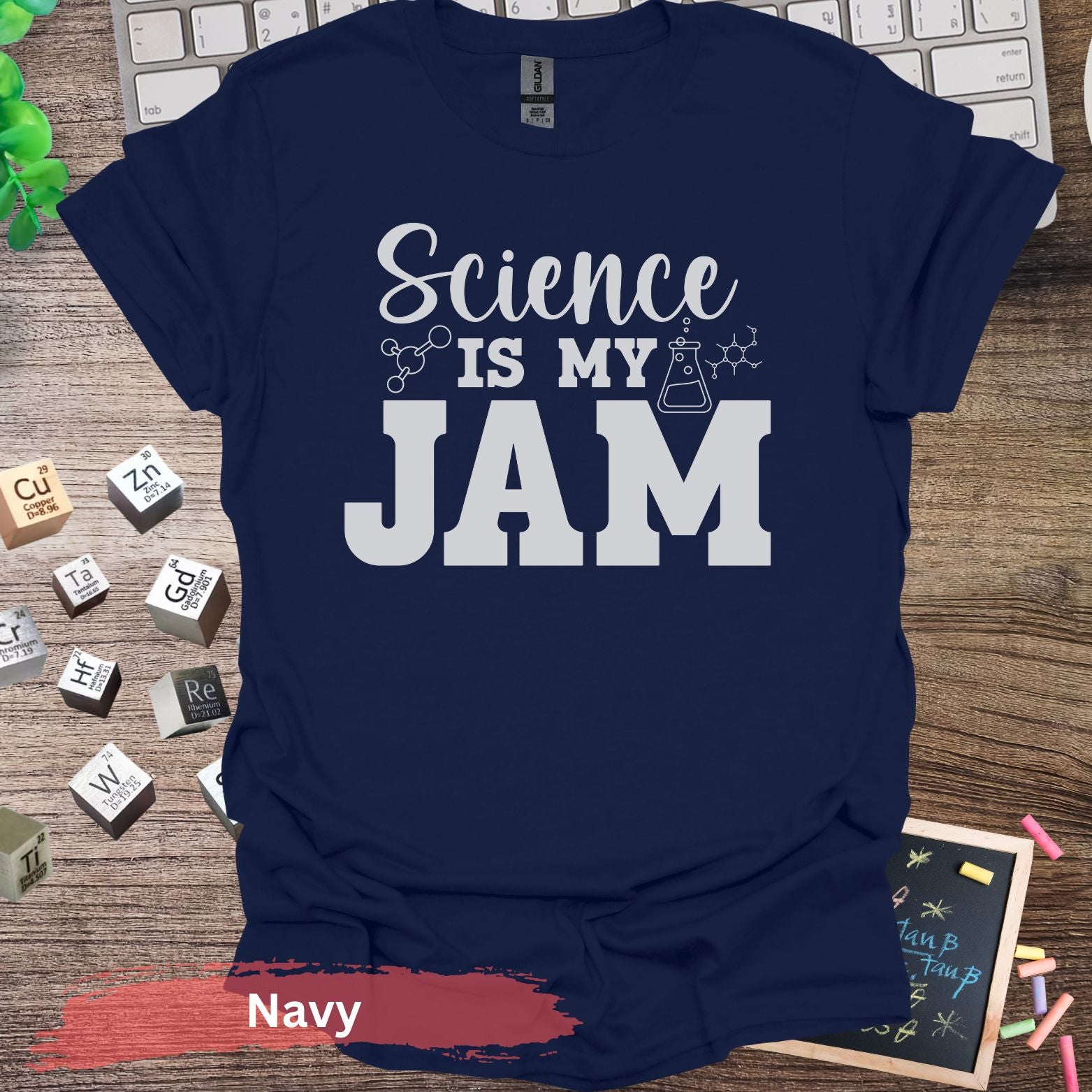 Science Is My Jam T-Shirt - Navy / S - Physical Item