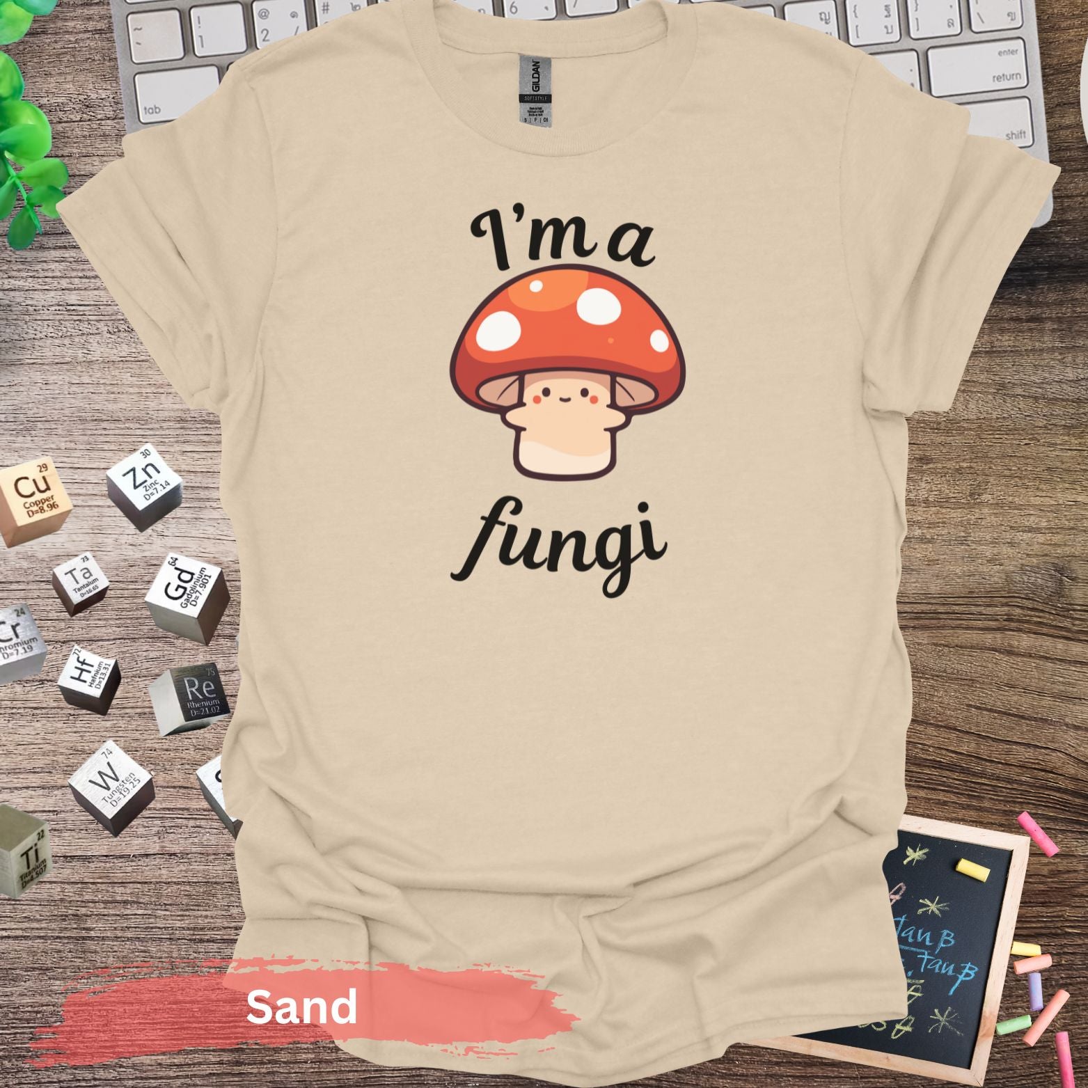 I’m a Fungi Pun Graphic T-shirt - S / Sand - Physical Item