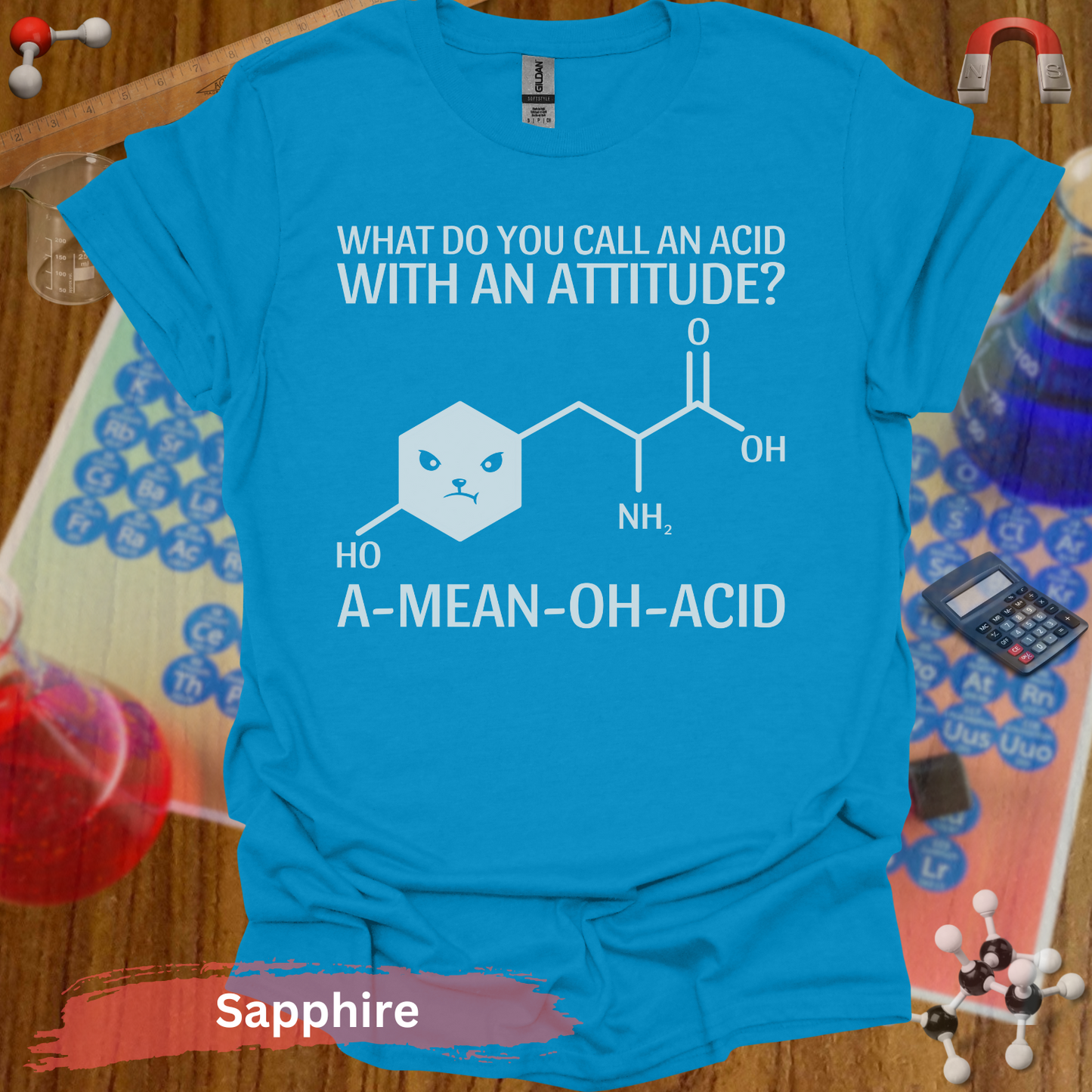 A-MEAN-OH-ACID T-Shirt - Sapphire / S - Physical Item