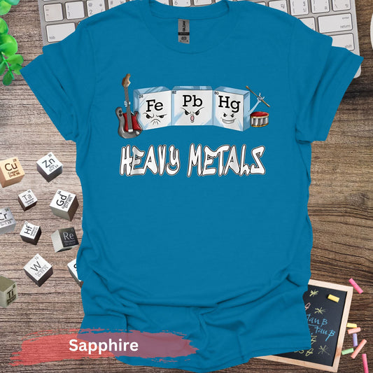 Heavy Metals Funny Science T-shirt - S / Sapphire - Physical Item