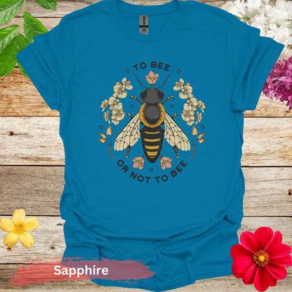 To Bee or Not T-Shirt - S / Sapphire - Physical Item