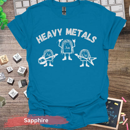 Heavy Metals Band Funny Chemistry T-shirt - Sapphire / S - Physical Item