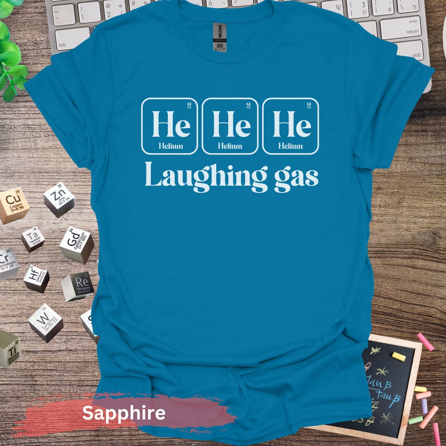 He Laughing Gas T-Shirt - Sapphire / S - Physical Item