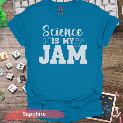 Science Is My Jam T-Shirt - Sapphire / S - Physical Item