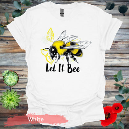 Let It Bee Graphic T-shirt - S / White - Physical Item