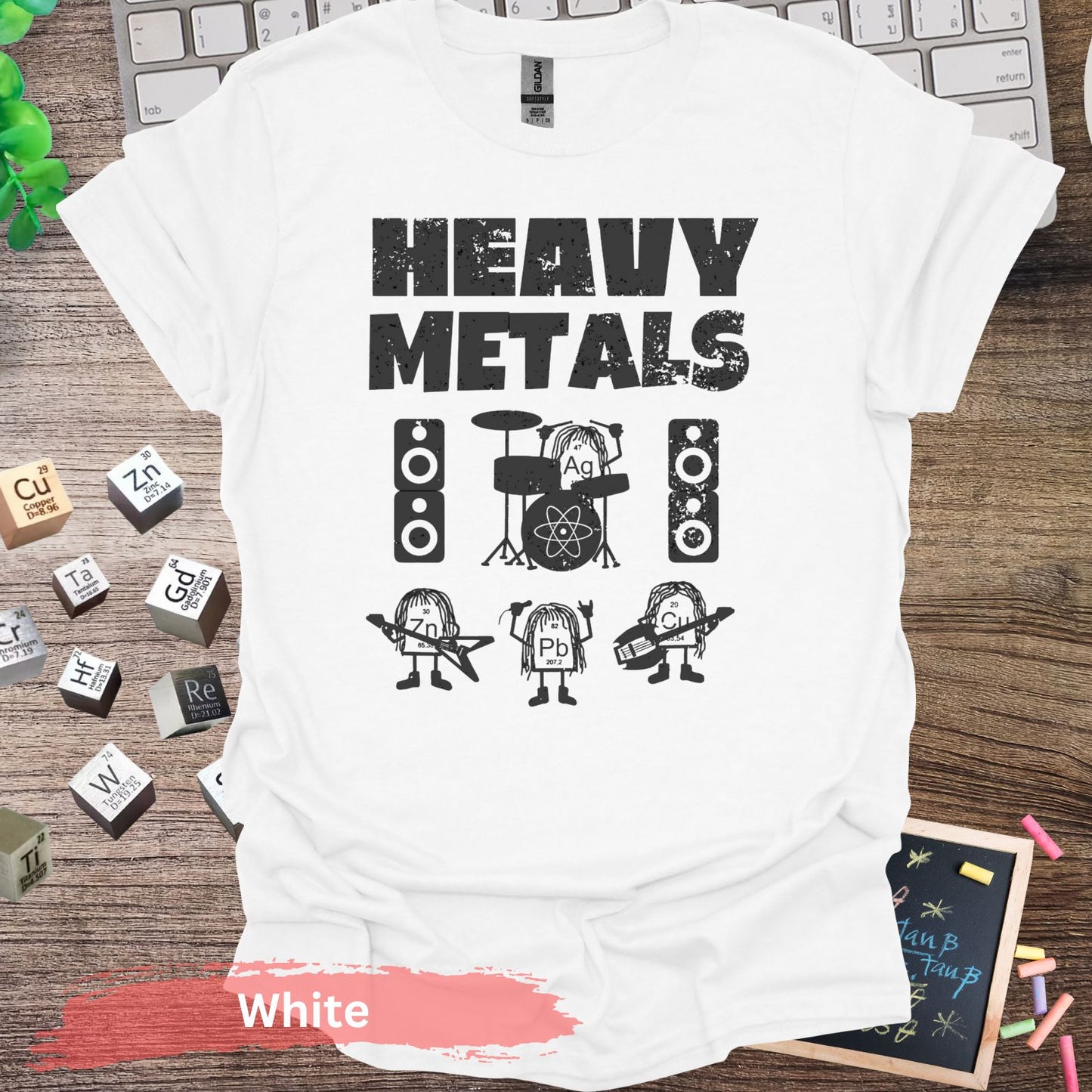 Heavy Metals Band Elements T-shirt - S / White - Physical Item