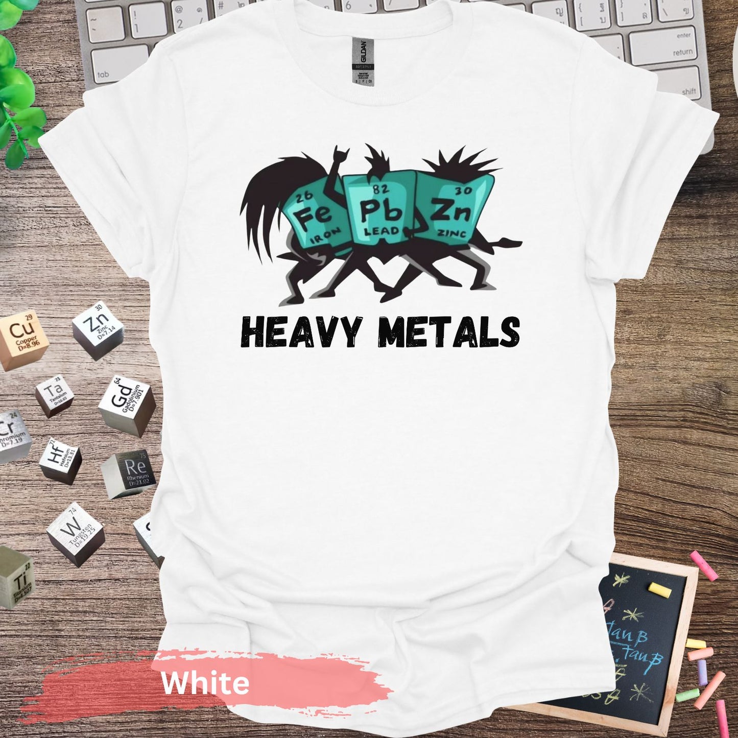 Heavy Metals Chemistry Rock Band T-shirt - White / S - Physical Item