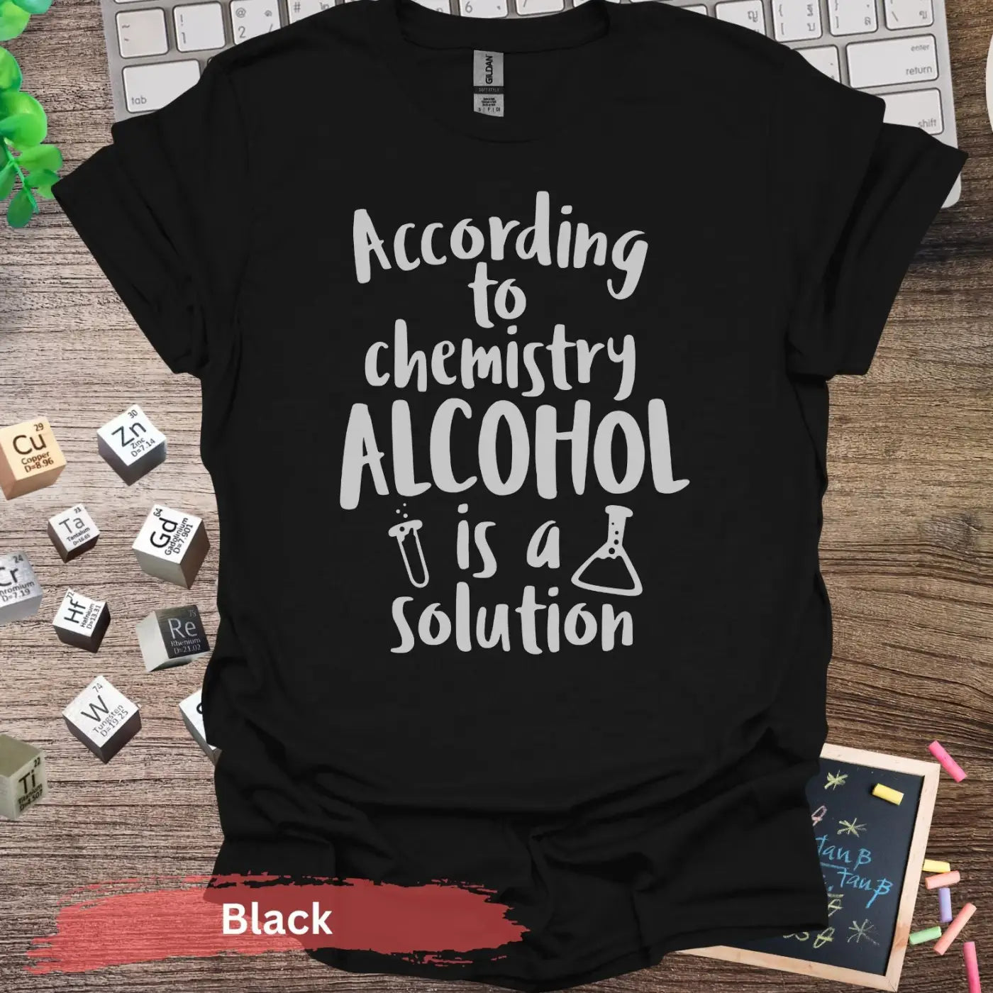 Alcohol is a Solution T-Shirt - Black / S - Physical Item