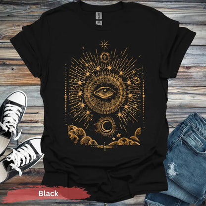 All-seeing Eye T-shirt - S / Black - Physical Item