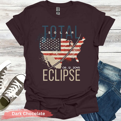 American Total Solar Eclipse T-Shirt - S / Dark Chocolate - Physical Item