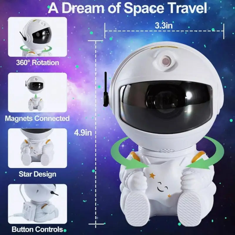 Astronaut Galaxy Star Projector Holding