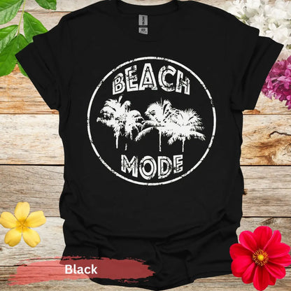 Beach Mode Grunge Graphic T-Shirt - S / Black - Physical Item