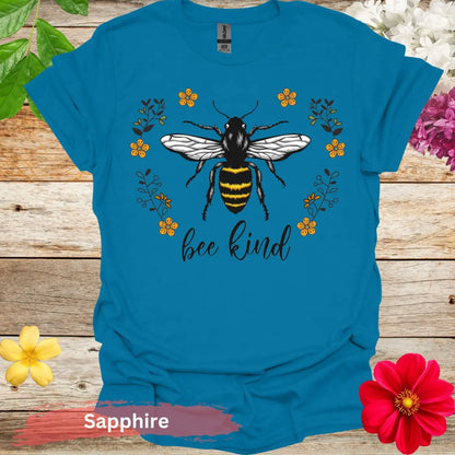 Bee Kind Graphic Floral T-Shirt - Physical Item