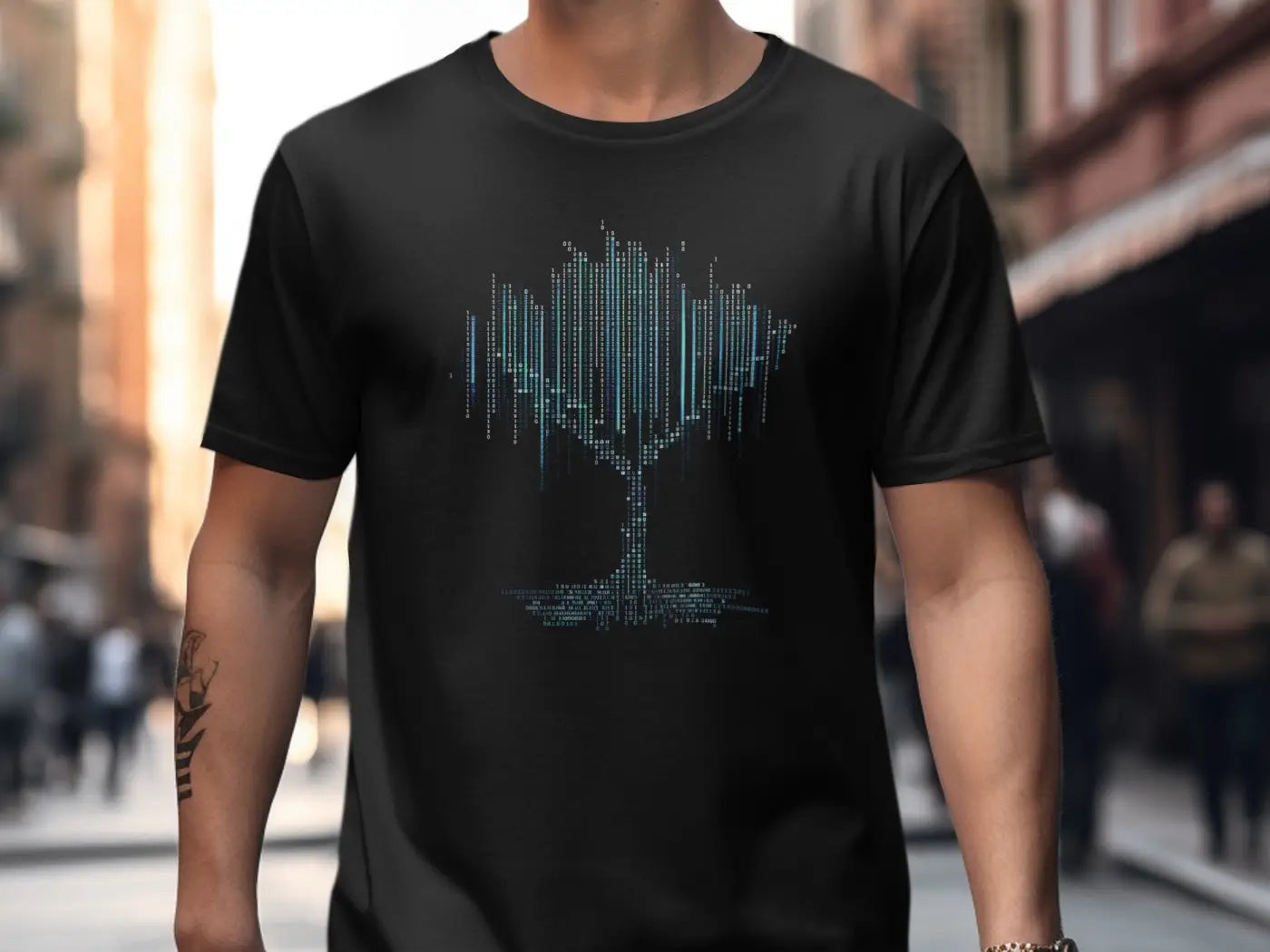 Binary Code Tree T-shirt - Physical Item