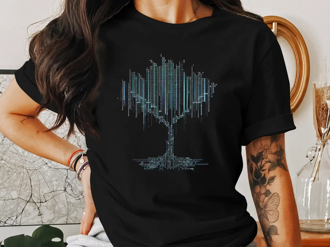 Binary Code Tree T-shirt - Physical Item