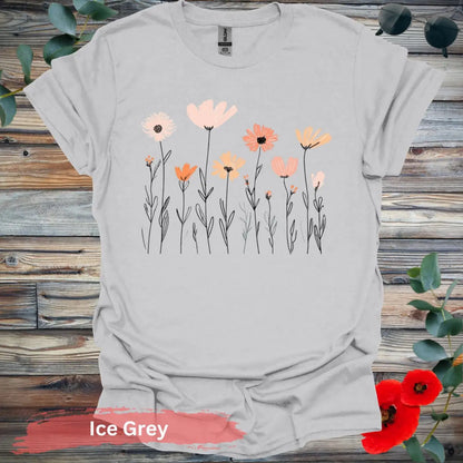 Botanical Bliss T-Shirt - S / Ice Grey - Physical Item