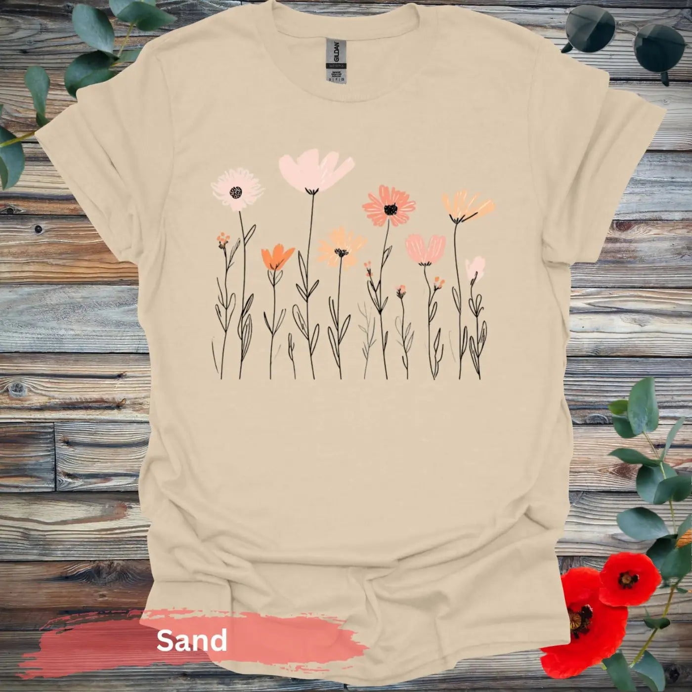 Botanical Bliss T-Shirt - S / Sand - Physical Item