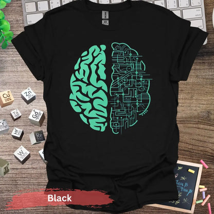 Brain Circuit T-shirt - S / Black - Physical Item