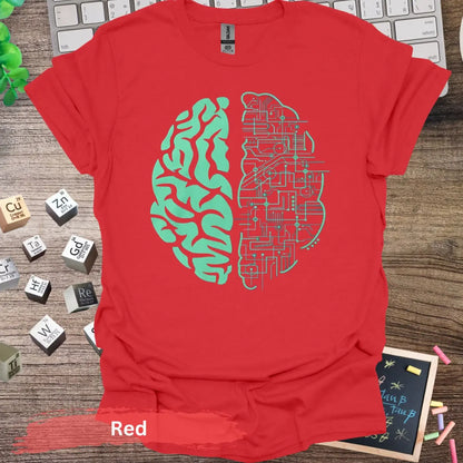 Brain Circuit T-shirt - S / Red - Physical Item