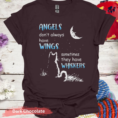 Cat Angels T-Shirt - S / Dark Chocolate - Physical Item