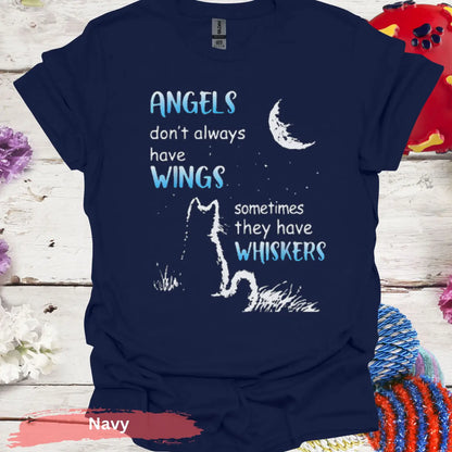 Cat Angels T-Shirt - S / Navy - Physical Item