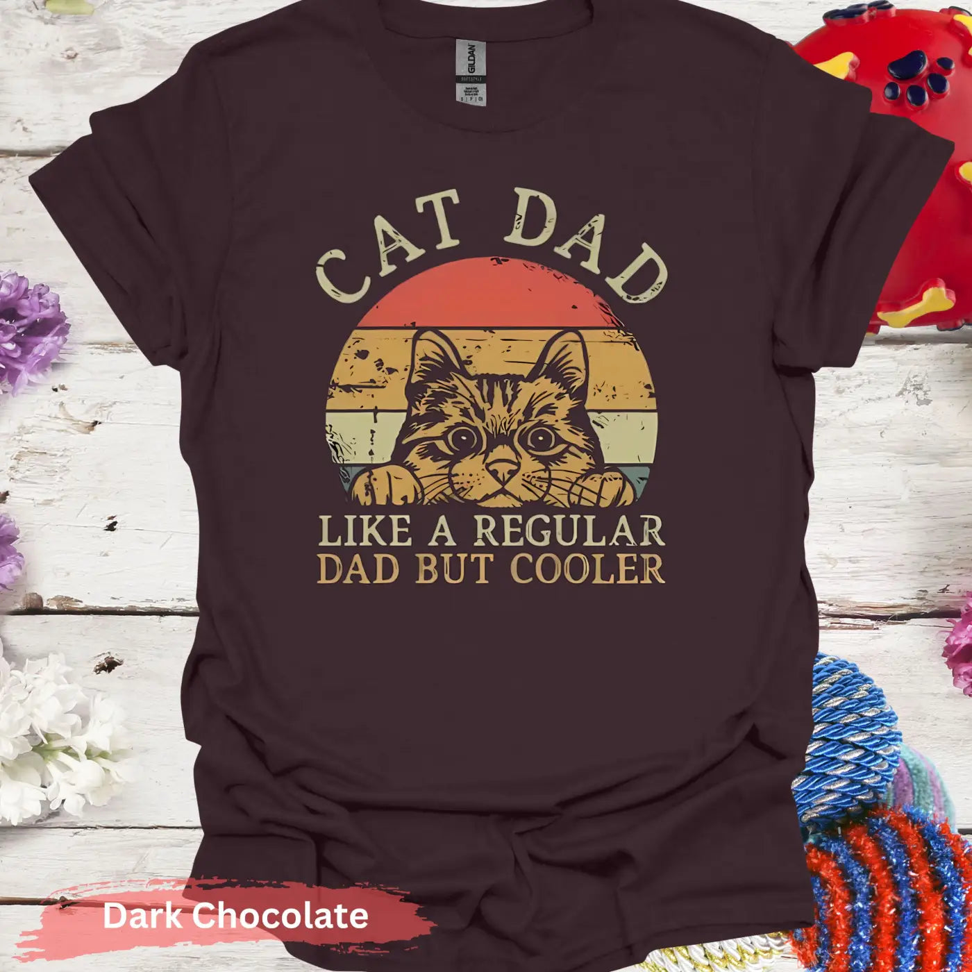 Cat Dad Like A Regular But Cooler T-Shirt - Physical Item