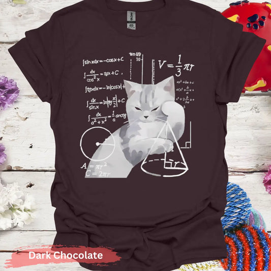 Cat Formula T-shirt - S / Dark Chocolate - Physical Item