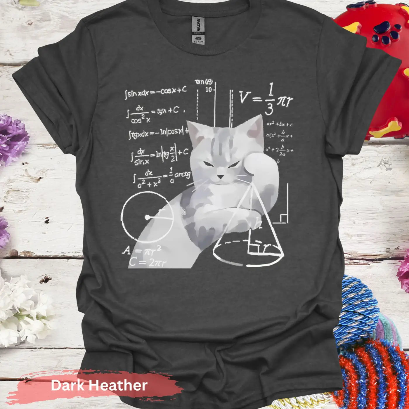 Cat Formula T-shirt - S / Dark Heather - Physical Item