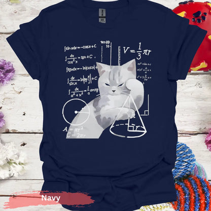 Cat Formula T-shirt - S / Navy - Physical Item