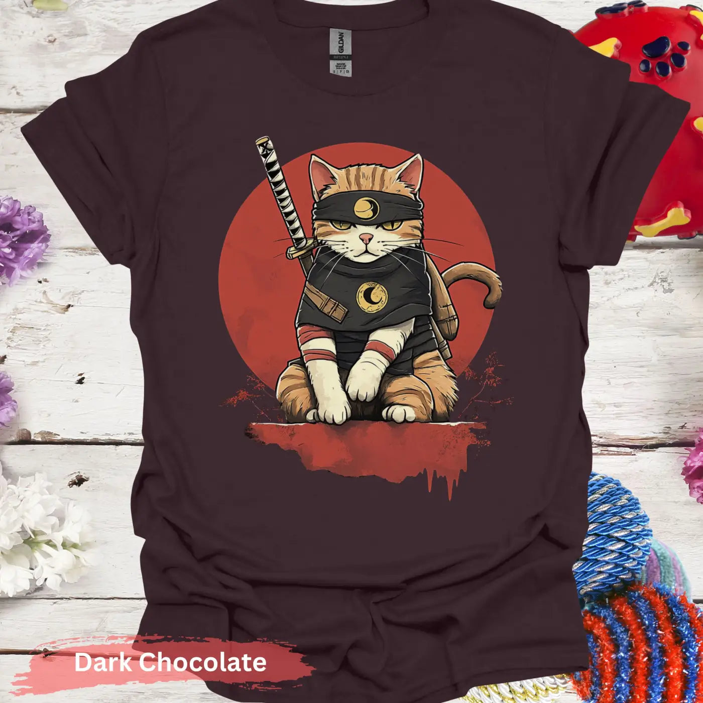 Cat Shinobi T-shirt - S / Dark Chocolate - Physical Item