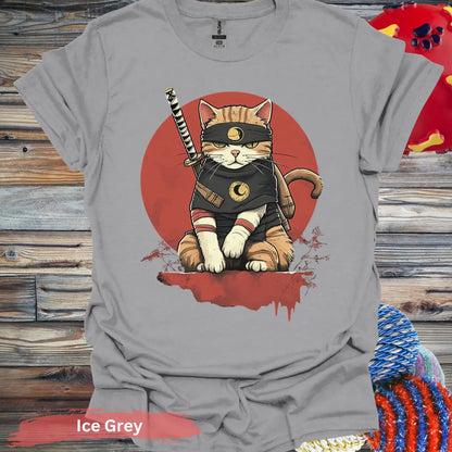 Cat Shinobi T-shirt - S / Ice Grey - Physical Item