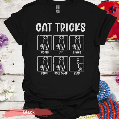 Cat Tricks T-shirt - S / Black - Physical Item